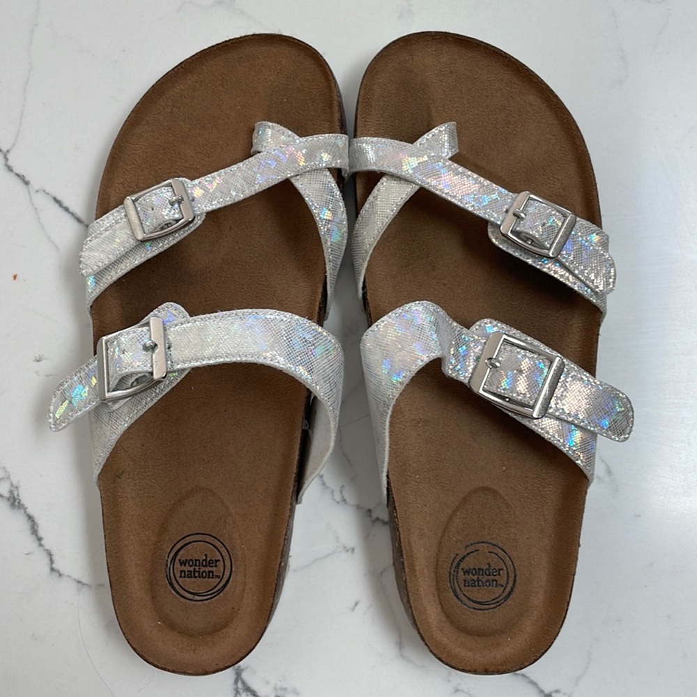 Silver sandals